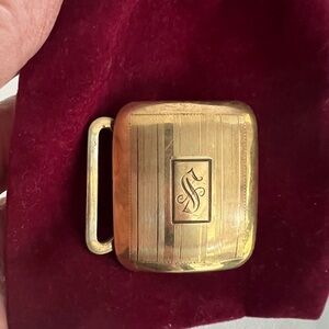 Antique 1920s Marsh 10K Gold-Filled Belt Buckle
